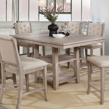  Furniture of America Ledyard Counter Height Dining Table with Pedestal Base CM3576PT IMAGE 1