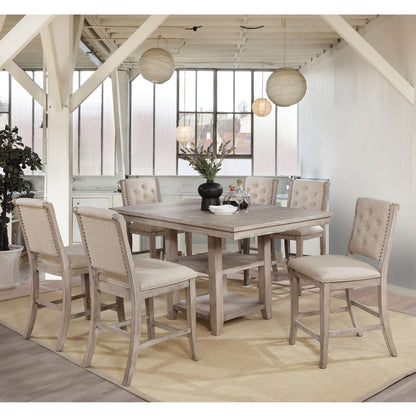  Furniture of America Ledyard Counter Height Dining Table with Pedestal Base CM3576PT IMAGE 2