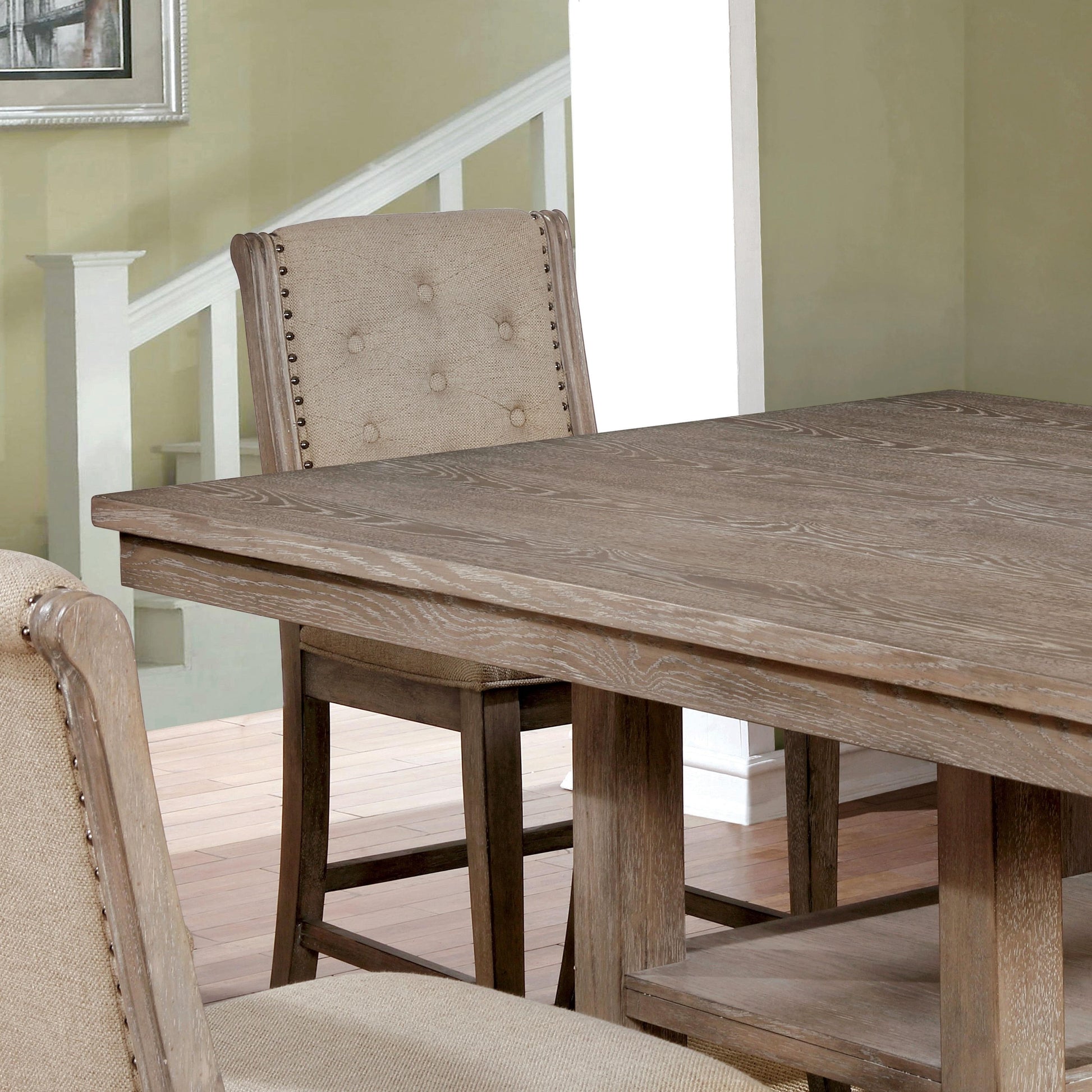  Furniture of America Ledyard Counter Height Dining Table with Pedestal Base CM3576PT IMAGE 4
