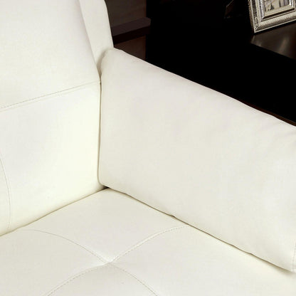  Furniture of America Pierre Stationary Leatherette Sofa CM6717WH-SF-PK IMAGE 2