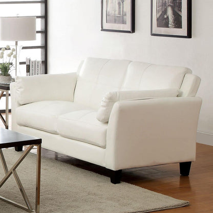  Furniture of America Pierre Stationary Leatherette Loveseat CM6717WH-LV-PK IMAGE 1