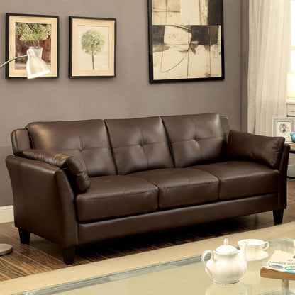 Furniture of America Pierre Stationary Leatherette Sofa CM6717BR-SF-PK IMAGE 1