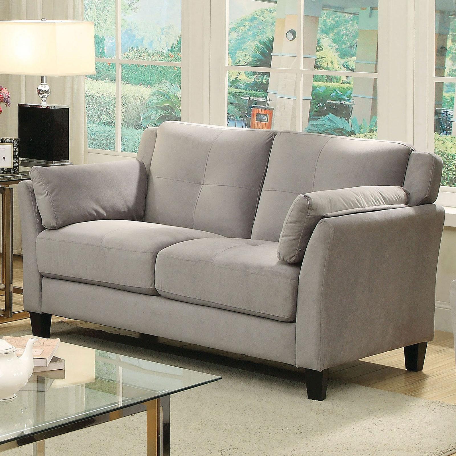  Furniture of America Ysabel Stationary Fabric Loveseat CM6716GY-LV-PK IMAGE 1