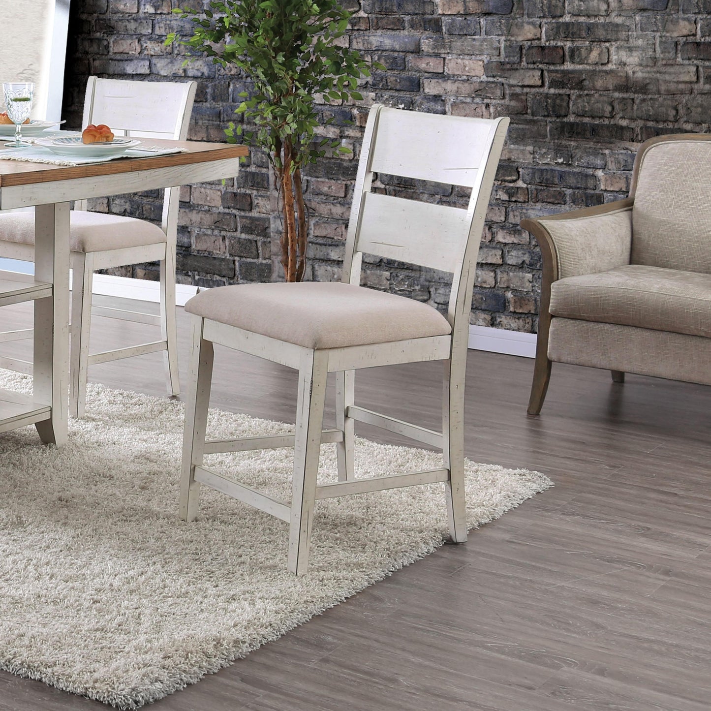  Furniture of America Bridgid II Counter Height Dining Chair CM3858PC-2PK IMAGE 2