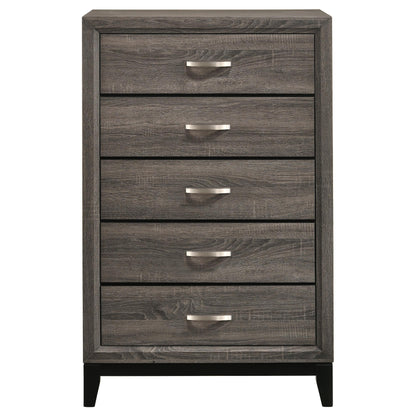 Coaster Furniture Watson 212425 5-Drawer Bedroom Chest - Grey Oak IMAGE 2