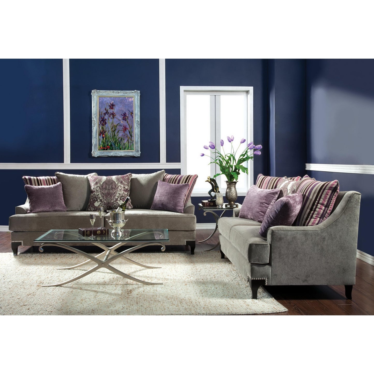  Furniture of America Viscontti Stationary Fabric Sofa SM2202-SF IMAGE 7