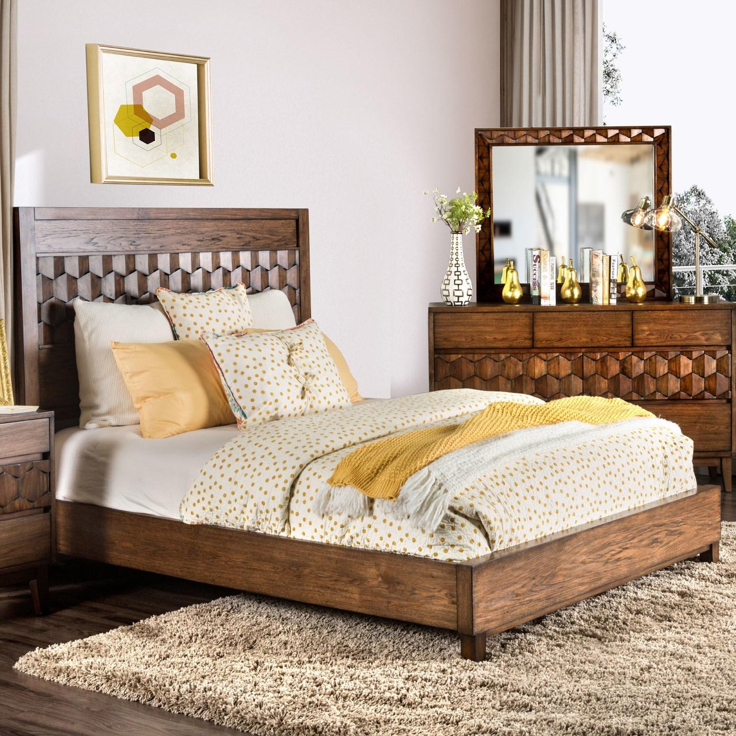  Furniture of America Kallisto California King Panel Bed CM7582CK-BED IMAGE 1