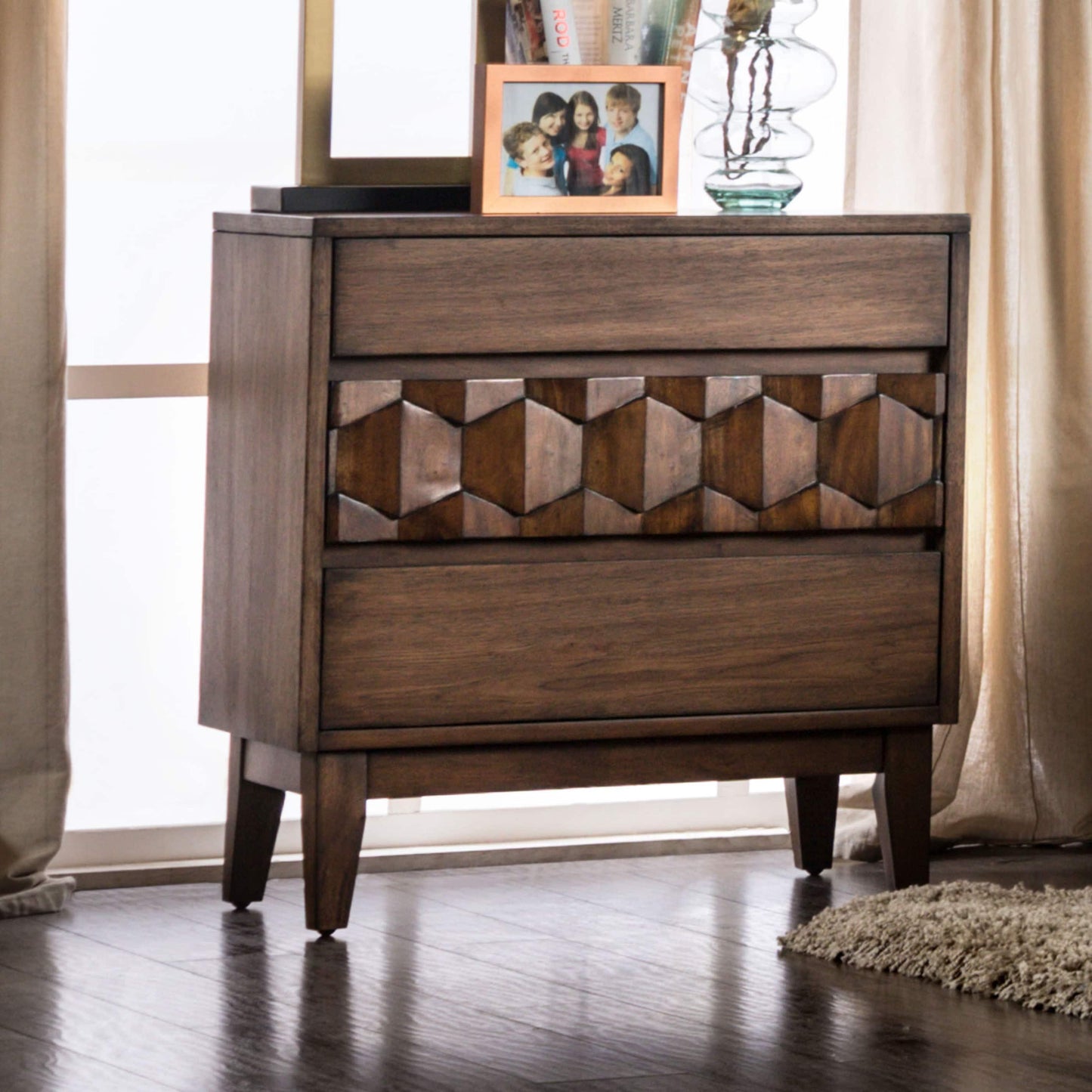  Furniture of America Kallisto 3-Drawer Nightstand CM7582N IMAGE 1