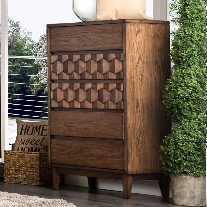  Furniture of America Kallisto 5-Drawer Chest CM7582C IMAGE 2