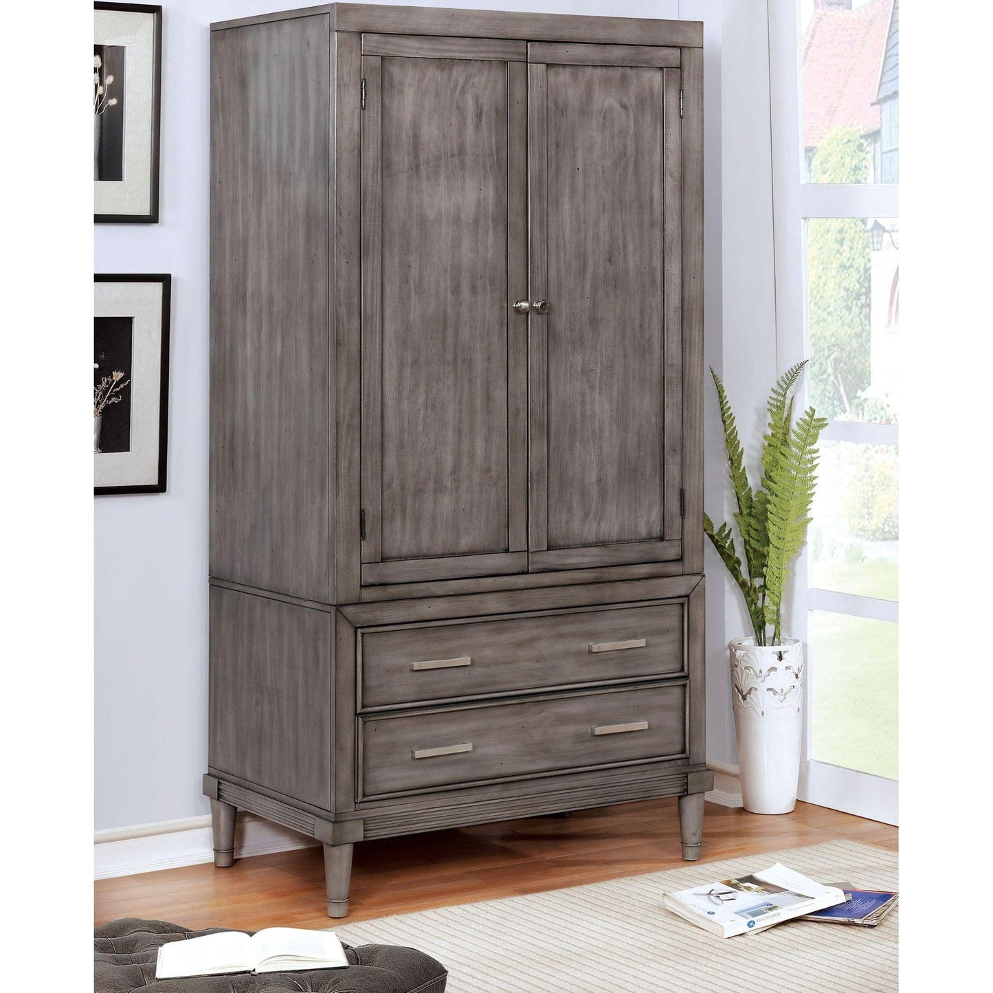  Furniture of America Daphne 2-Drawer Armoire CM7556AR-SET IMAGE 2