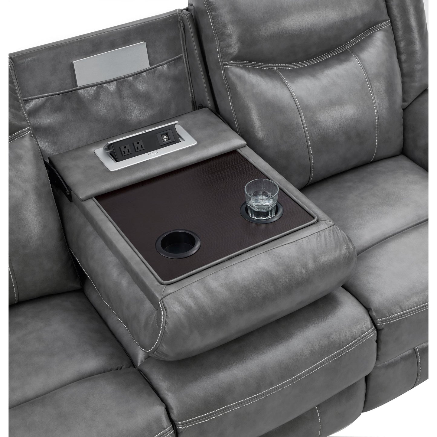 Coaster Furniture Conrad 650354 Upholstered Padded Arm Motion Sofa - Grey IMAGE 11