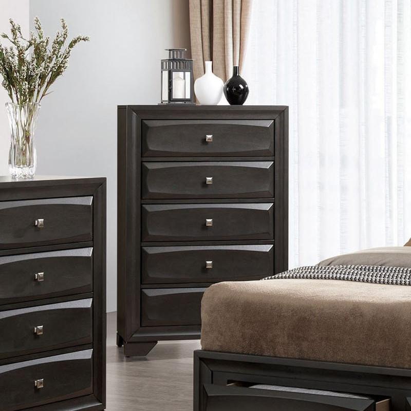  Furniture of America Clotilde 5-Drawer Chest CM7553C IMAGE 2
