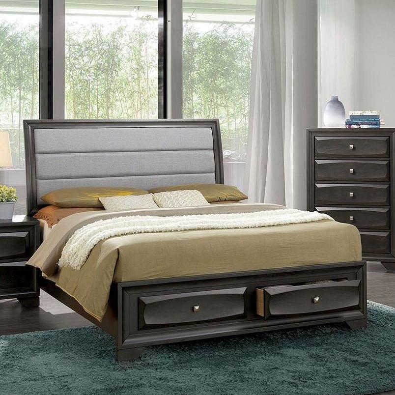  Furniture of America Ayana Full Panel Bed with Storage CM7554F-BED IMAGE 3