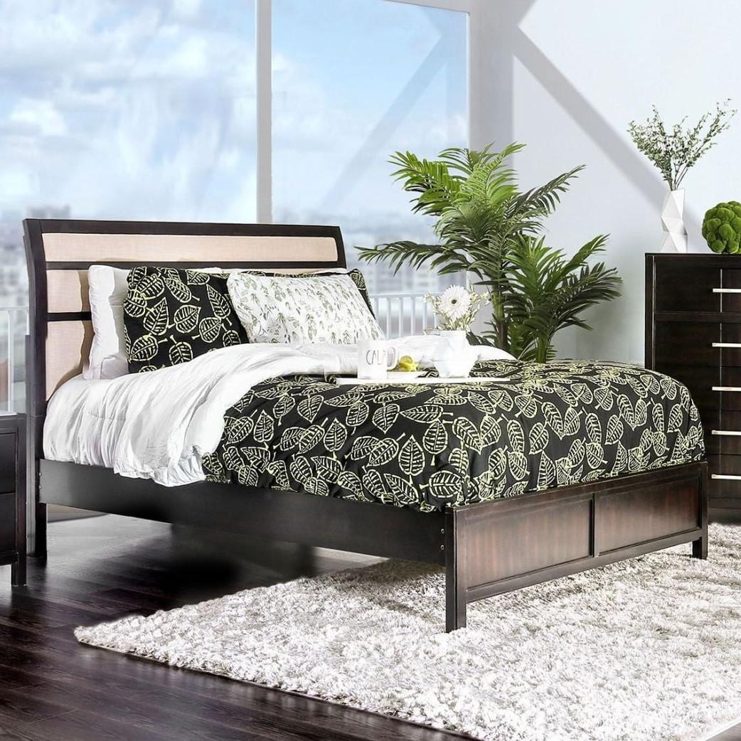  Furniture of America Berenice King Upholstered Platform Bed CM7580EX-EK-BED IMAGE 3
