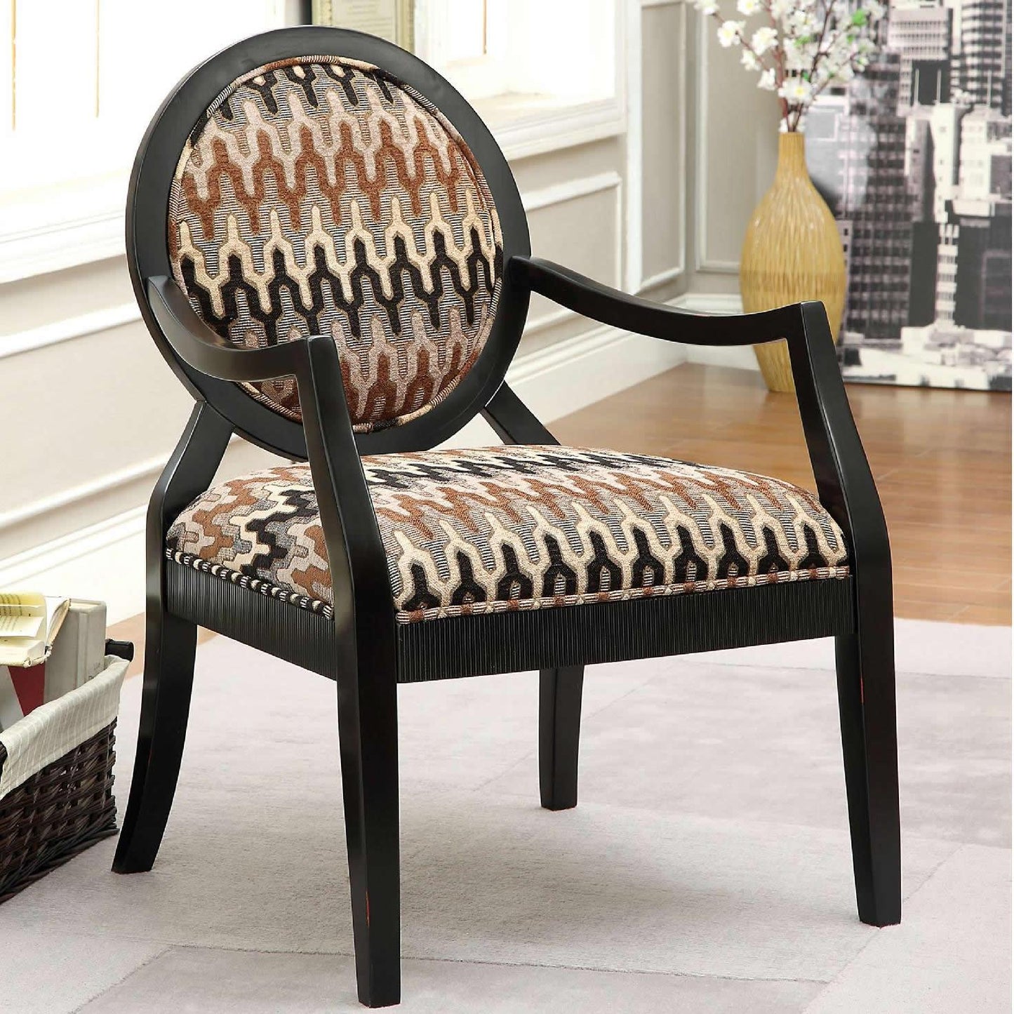  Furniture of America Bethany Fabric Accent Chair CM-AC6994 IMAGE 1