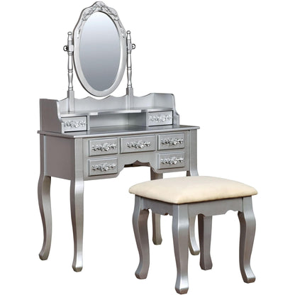  Furniture of America Harriet 7-Drawer Vanity Set CM-DK6845SV IMAGE 2