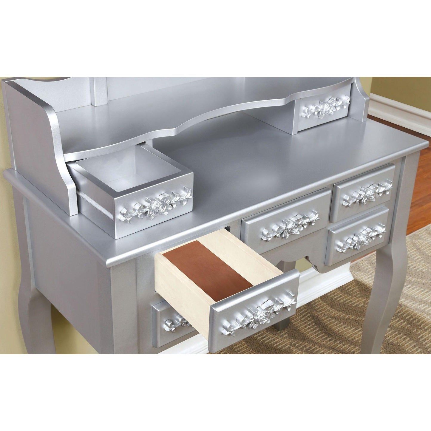  Furniture of America Harriet 7-Drawer Vanity Set CM-DK6845SV IMAGE 5