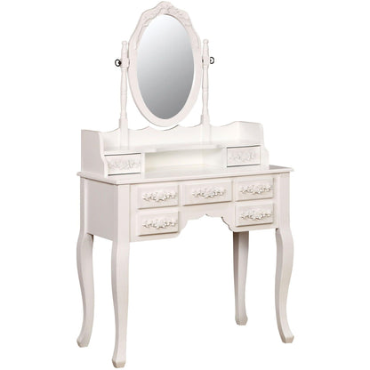  Furniture of America Harriet 7-Drawer Vanity Set CM-DK6845WH IMAGE 1