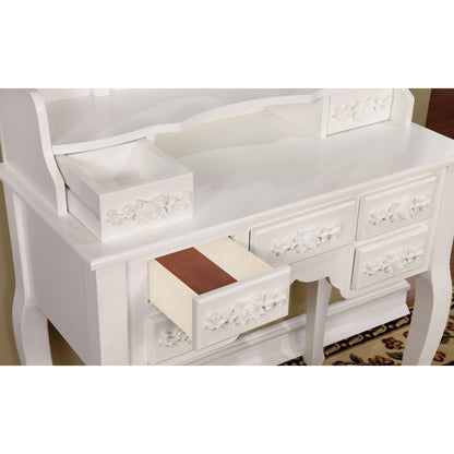  Furniture of America Harriet 7-Drawer Vanity Set CM-DK6845WH IMAGE 4