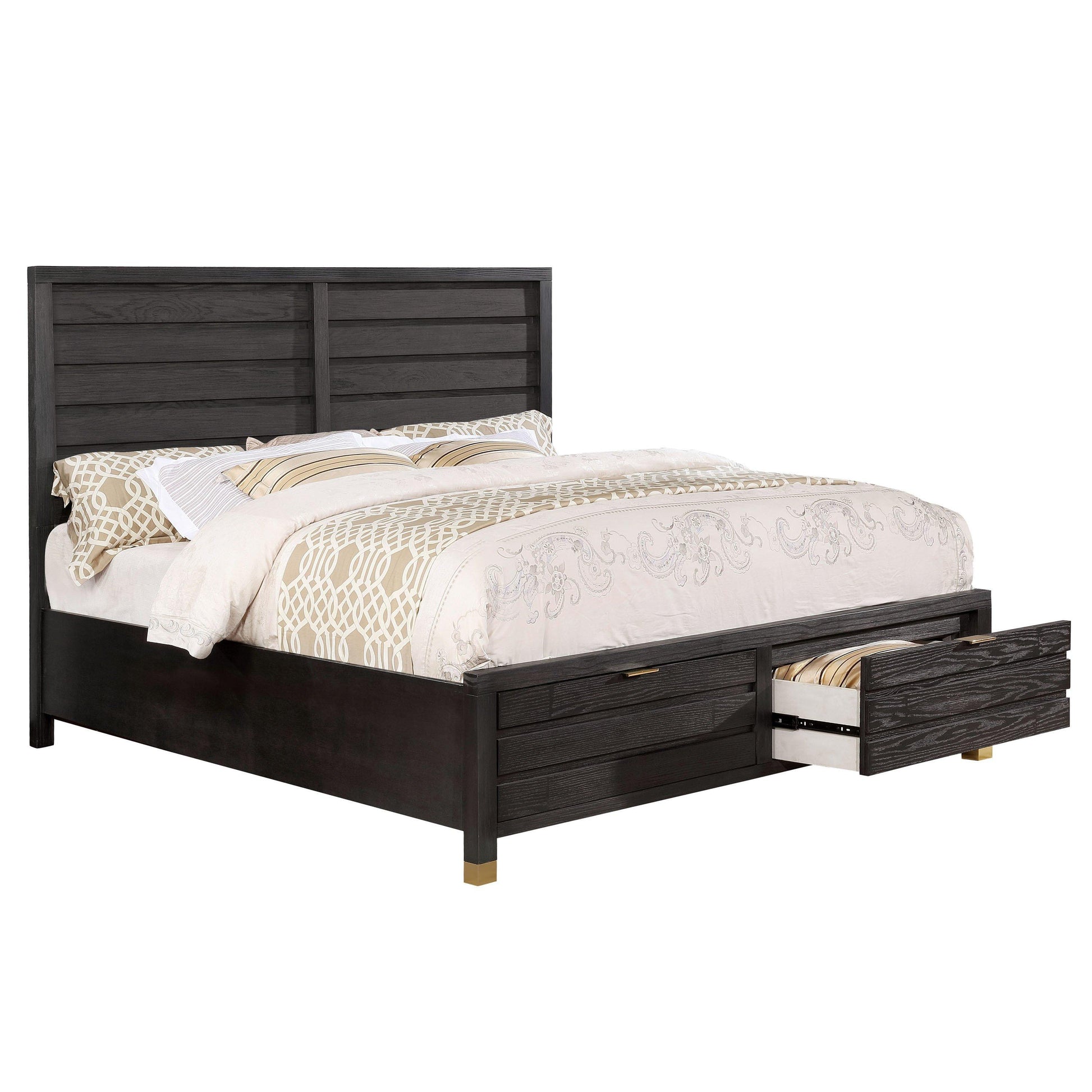  Furniture of America Bailey California King Panel Bed with Storage CM7510DR-CK-BED IMAGE 1