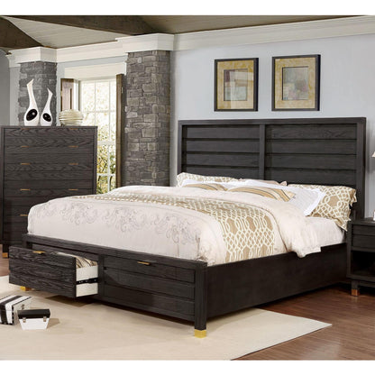  Furniture of America Bailey California King Panel Bed with Storage CM7510DR-CK-BED IMAGE 3