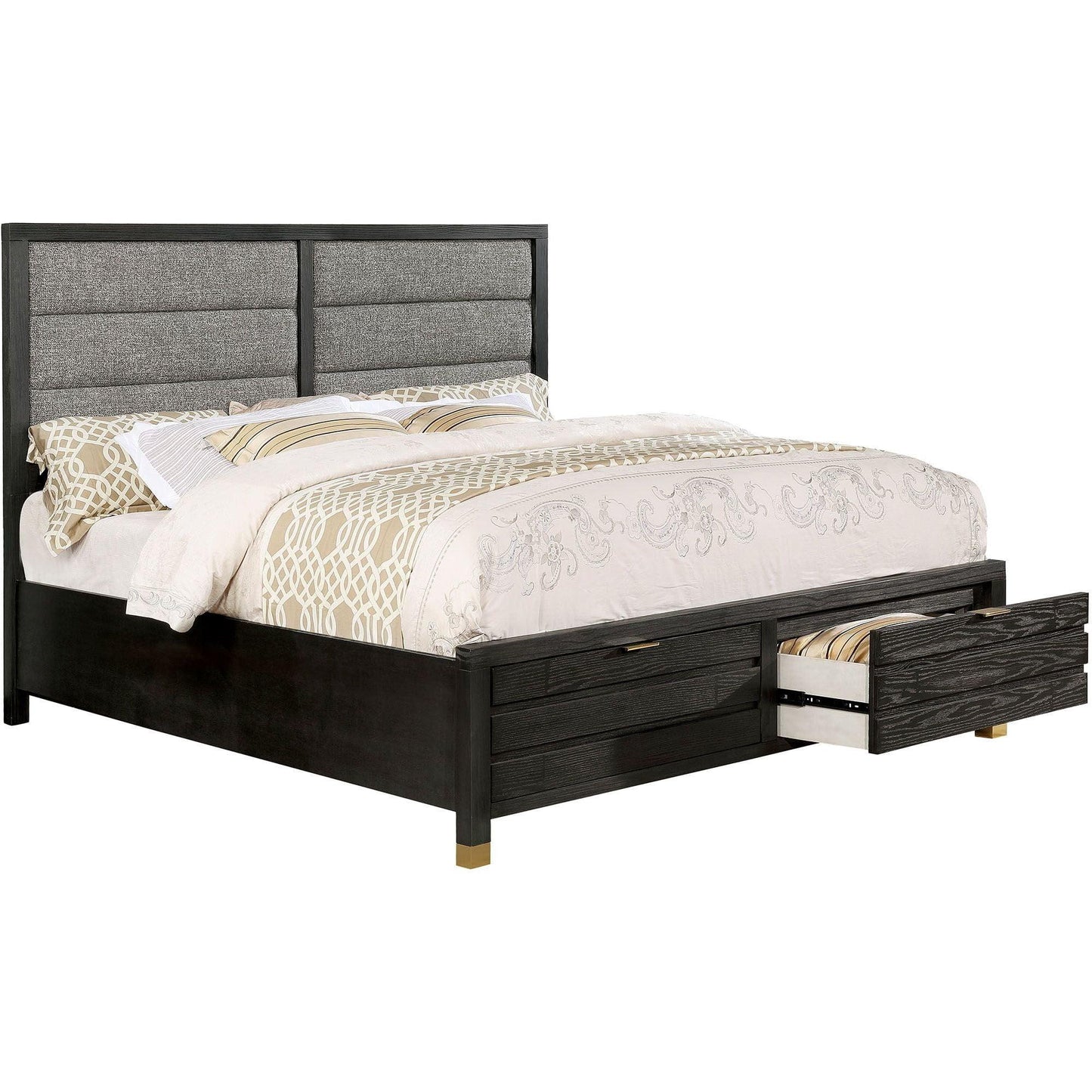  Furniture of America Bryony California King Panel Bed with Storage CM7511DR-CK-BED IMAGE 1