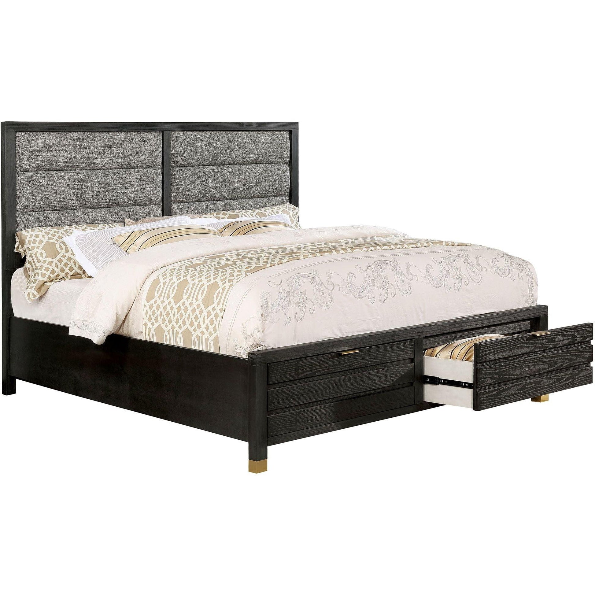  Furniture of America Bryony King Panel Bed with Storage CM7511DR-EK-BED IMAGE 1