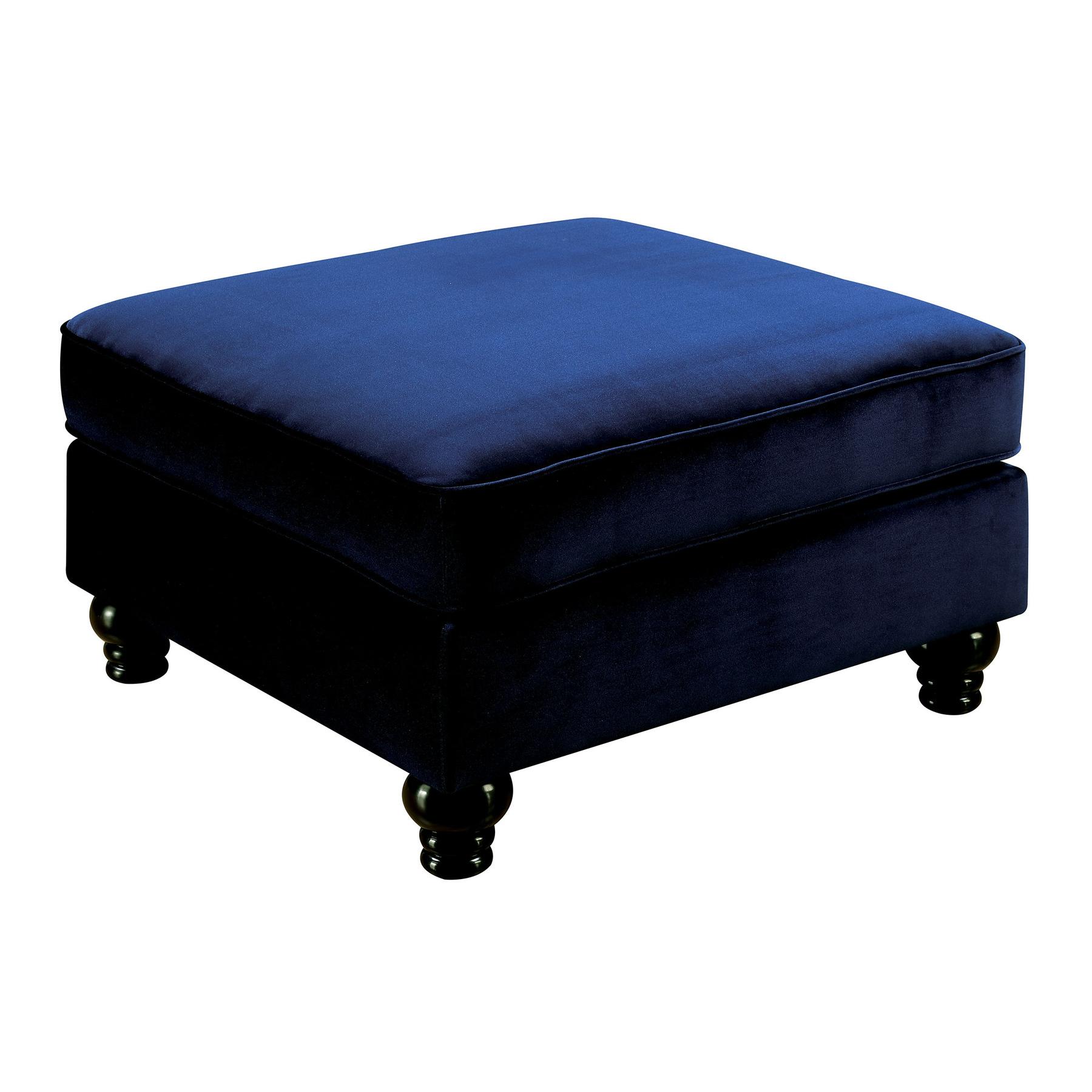  Furniture of America Jolanda II Fabric Ottoman CM6158BL-OT IMAGE 1