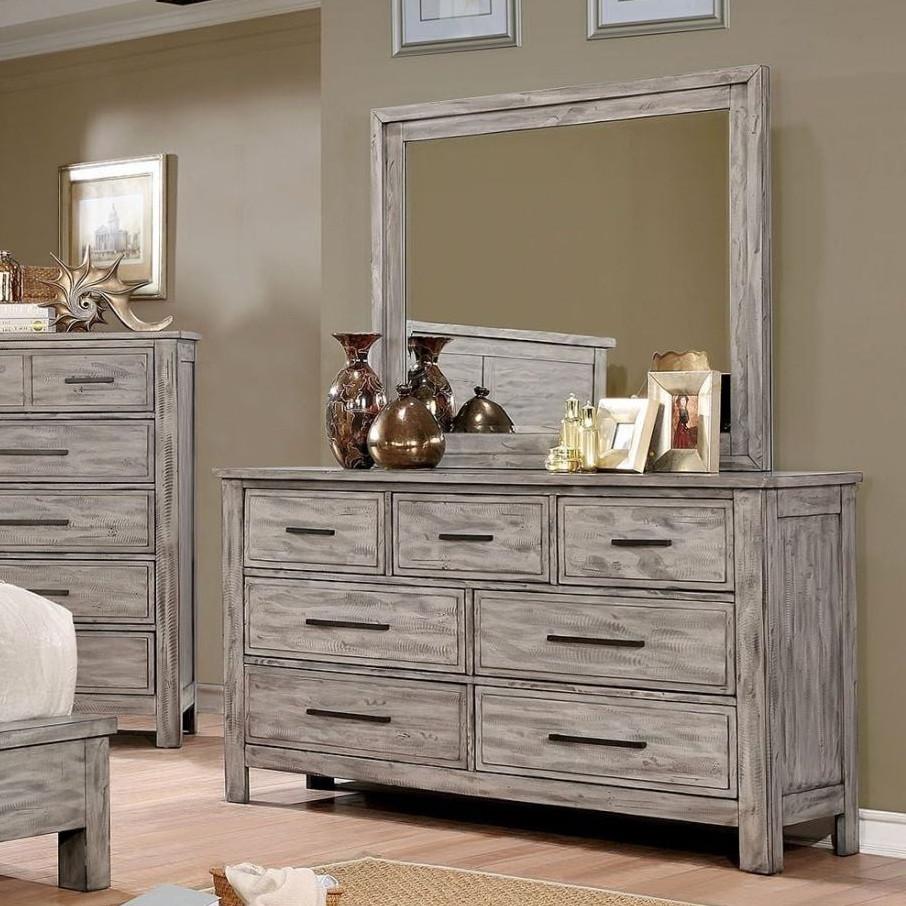  Furniture of America Canopus Dresser Mirror CM7422GY-M IMAGE 3