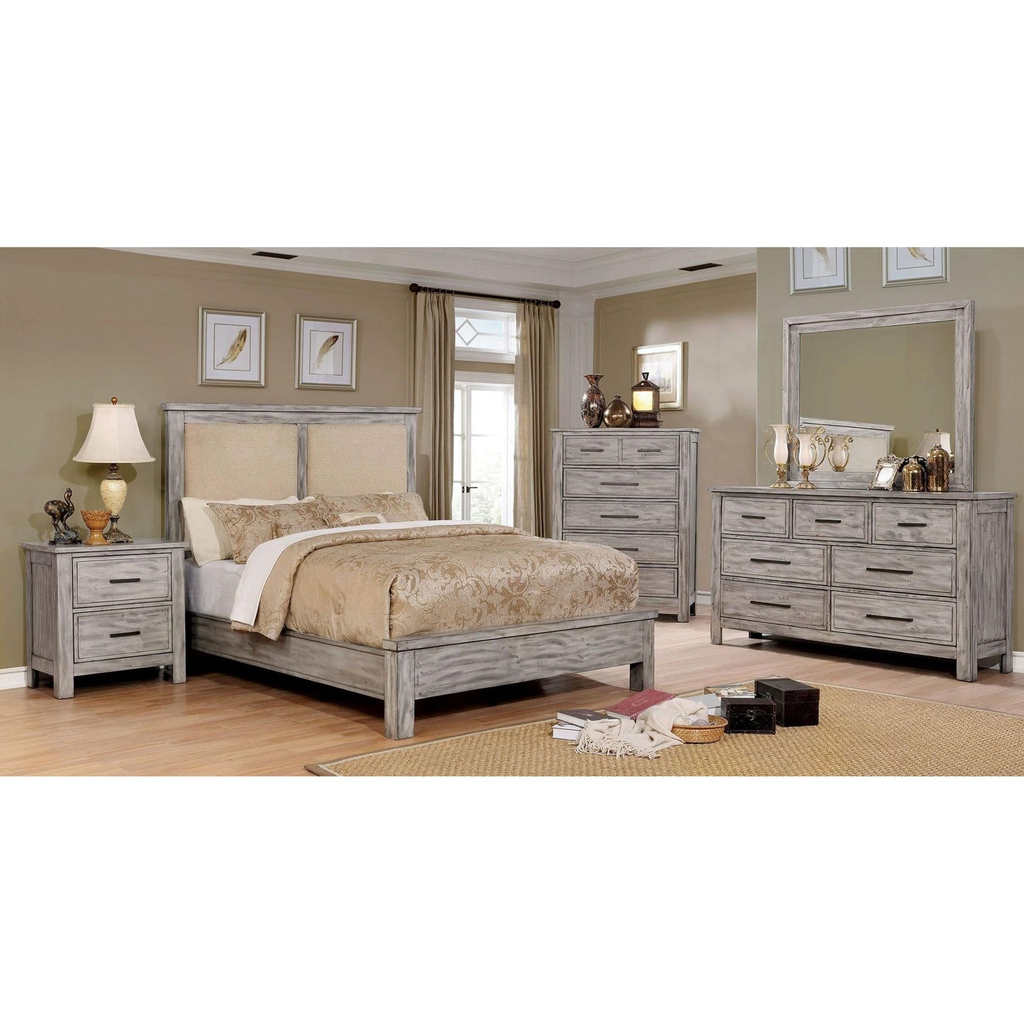 Furniture of America Canopus King Panel Bed CM7423GY-EK-BED IMAGE 5