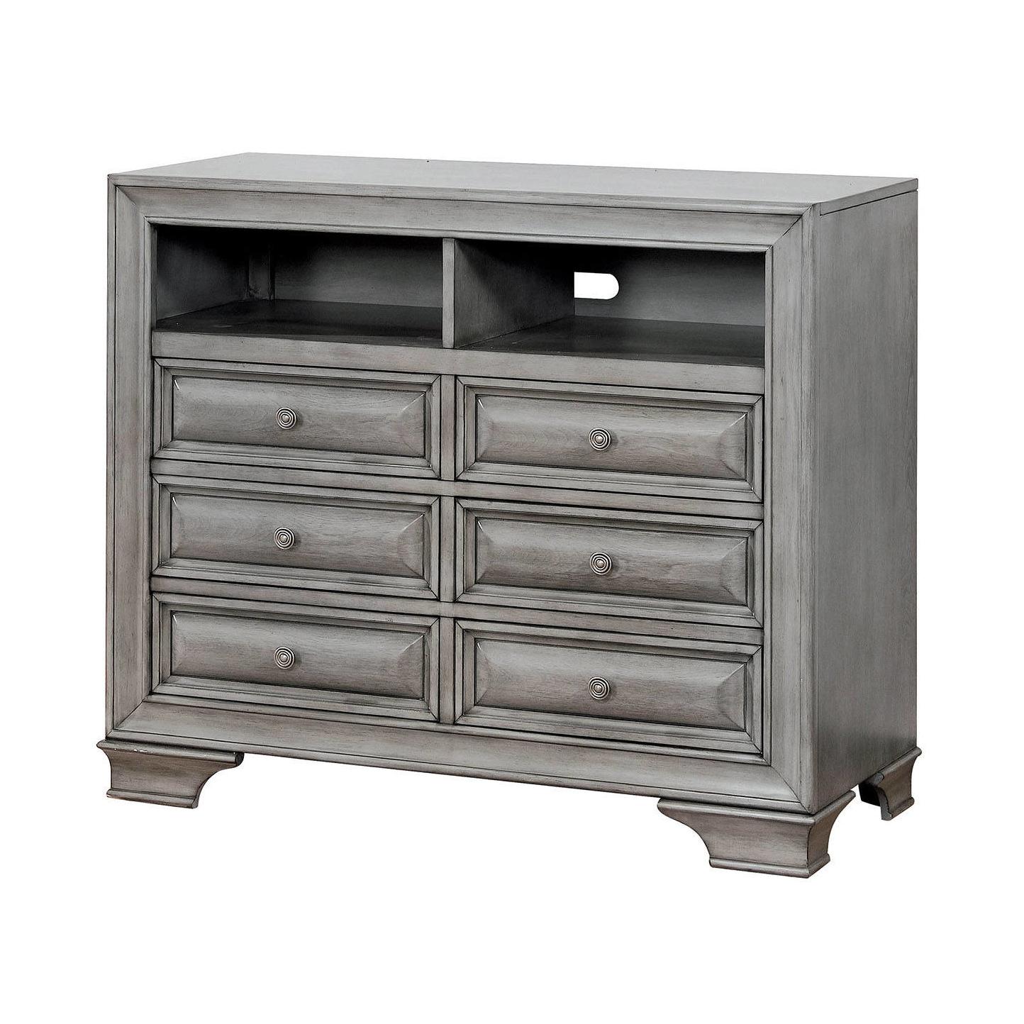  Furniture of America Brandt 6-Drawer Media Chest CM7302GY-TV IMAGE 1