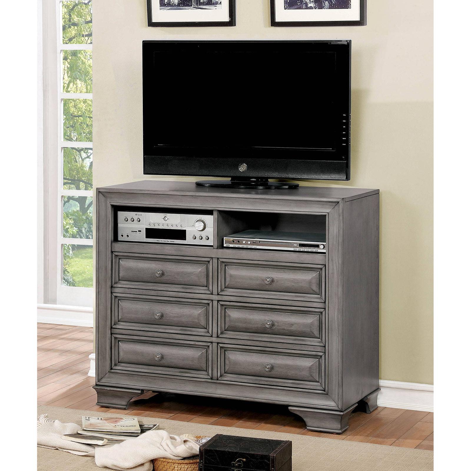  Furniture of America Brandt 6-Drawer Media Chest CM7302GY-TV IMAGE 3
