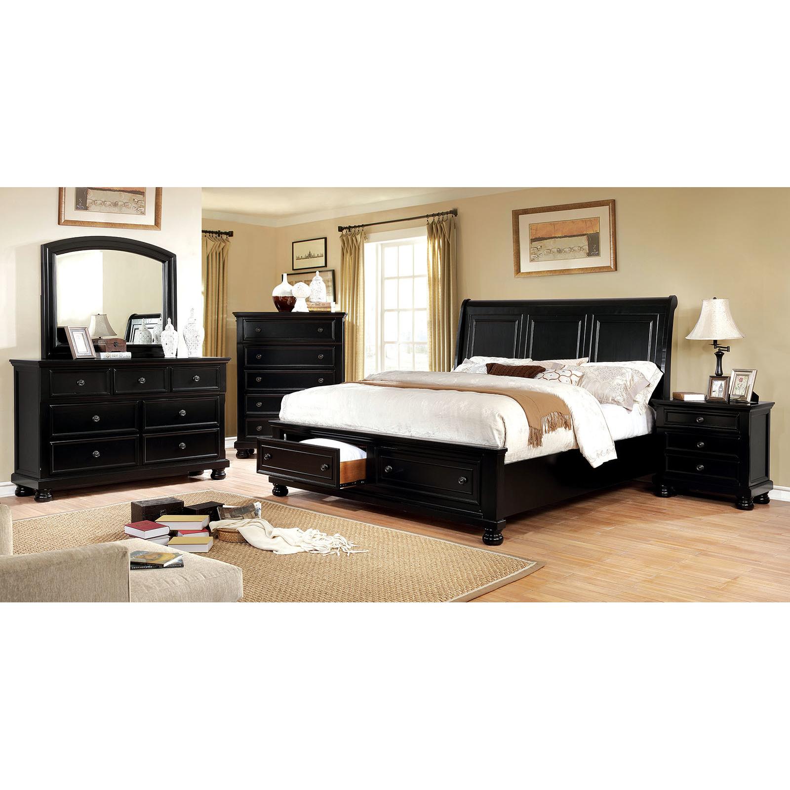  Furniture of America Castor California King Platform Bed with Storage CM7590BK-CK-BED IMAGE 3