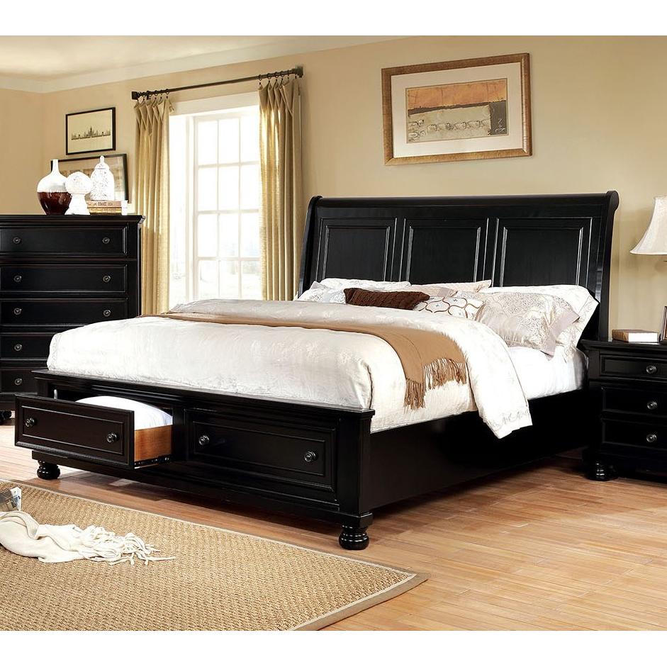  Furniture of America Castor Queen Platform Bed with Storage CM7590BK-Q-BED IMAGE 2
