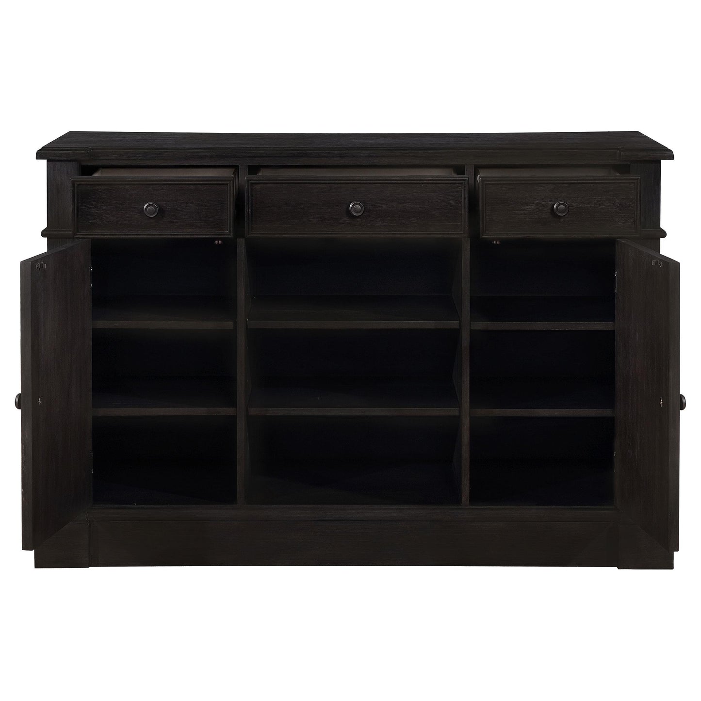  Coaster Furniture Phelps 121235 2-door Sideboard Buffet Cabinet - Distressed Noir IMAGE 3