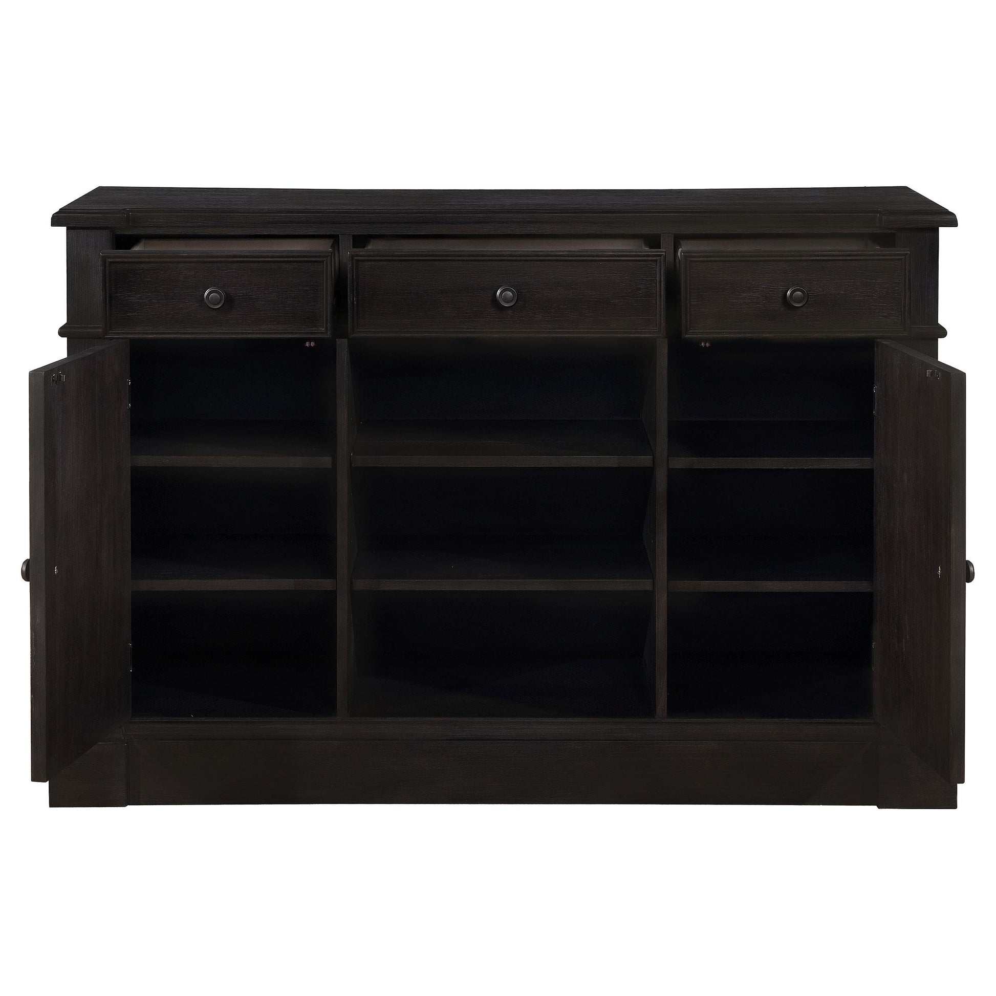  Coaster Furniture Phelps 121235 2-door Sideboard Buffet Cabinet - Distressed Noir IMAGE 3