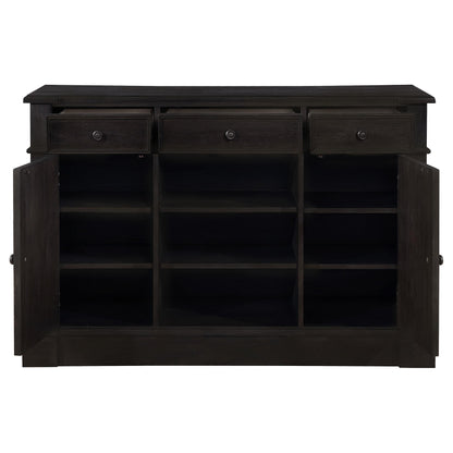  Coaster Furniture Phelps 121235 2-door Sideboard Buffet Cabinet - Distressed Noir IMAGE 3