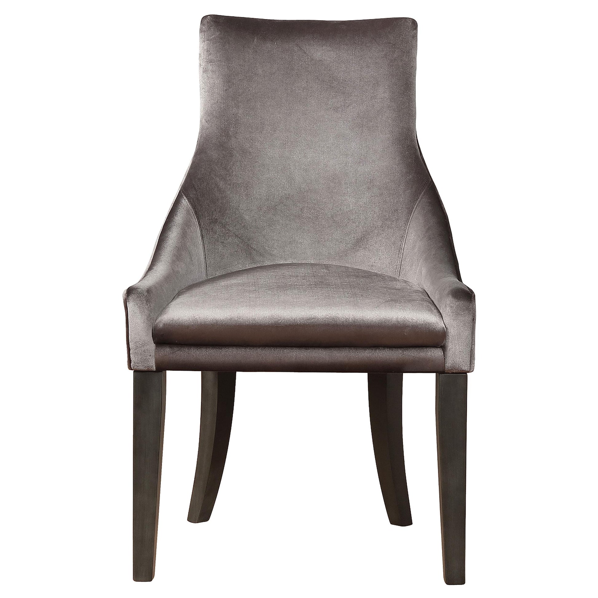Coaster Furniture Phelps 121714 Velvet Upholstered Dining Side Chair - Grey (Set of 2) IMAGE 2