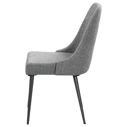 Coaster Furniture Alan 190442 Fabric Upholstered Dining Side Chair - Grey (Set of 2) IMAGE 4