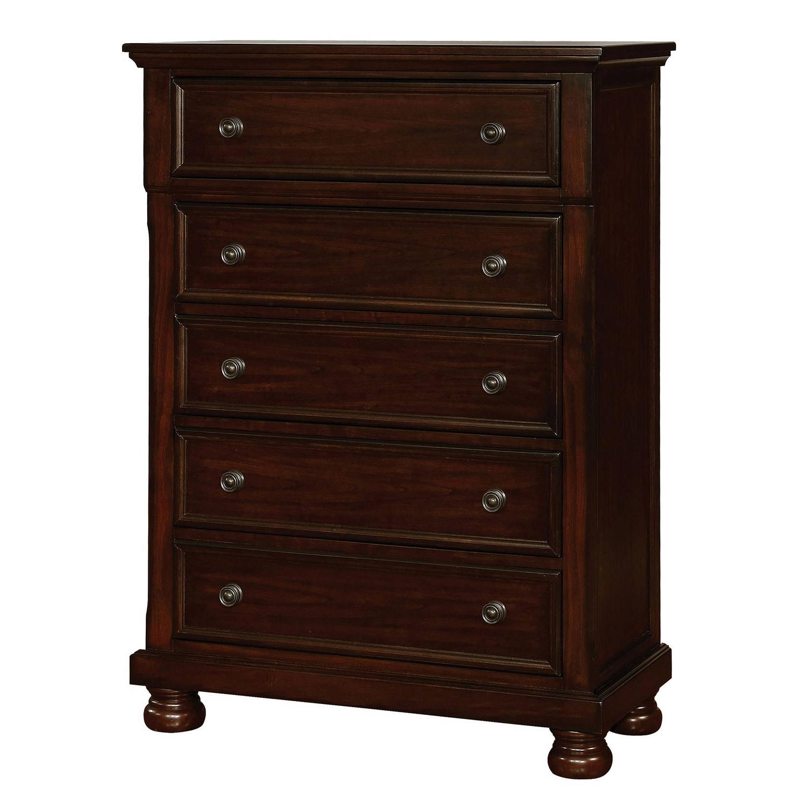  Furniture of America Castor 5-Drawer Chest CM7590CH-C IMAGE 1