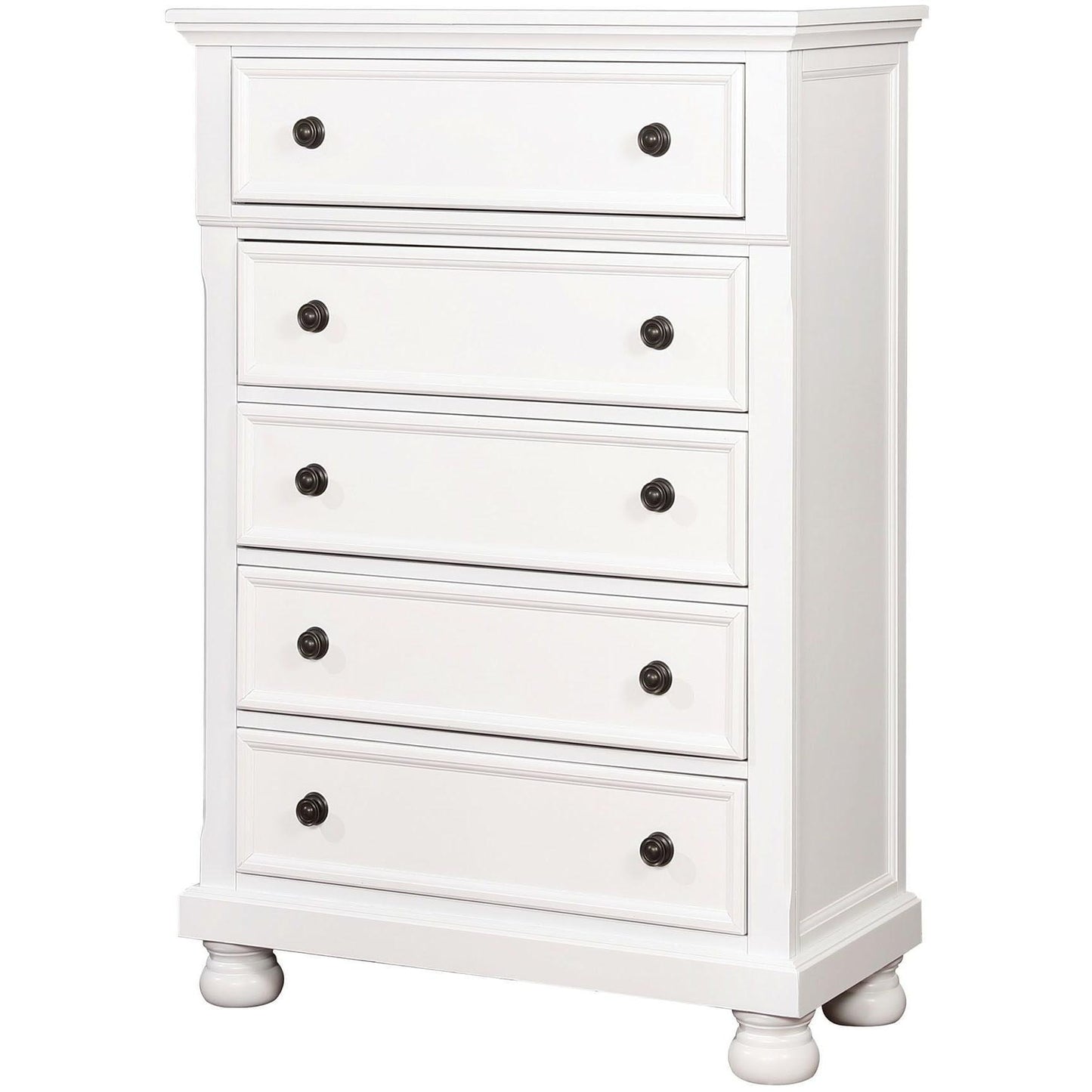  Furniture of America Castor 5-Drawer Chest CM7590WH-C IMAGE 1