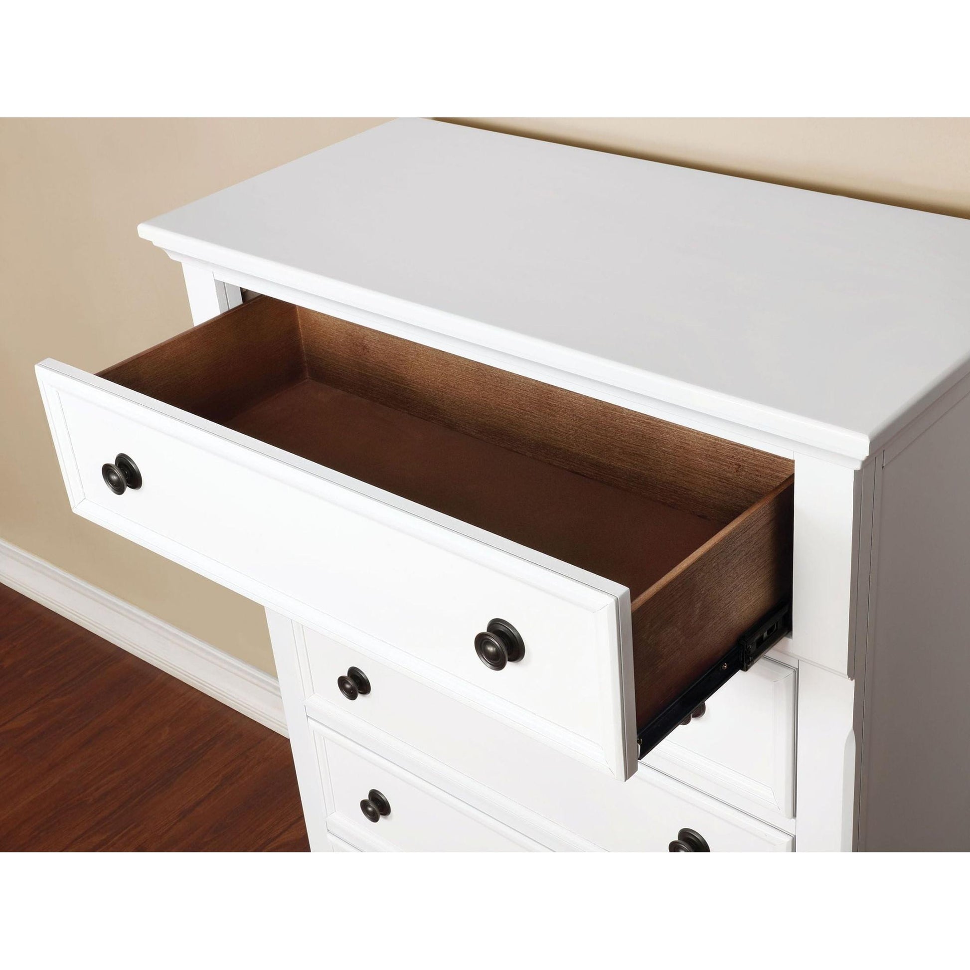  Furniture of America Castor 5-Drawer Chest CM7590WH-C IMAGE 4