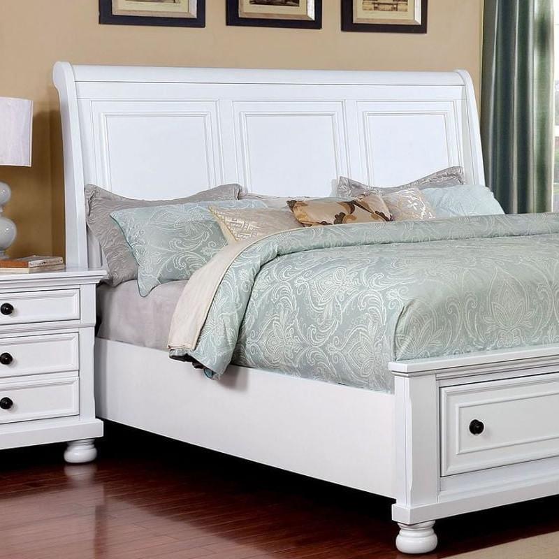  Furniture of America Castor California King Platform Bed with Storage CM7590WH-CK-BED IMAGE 3