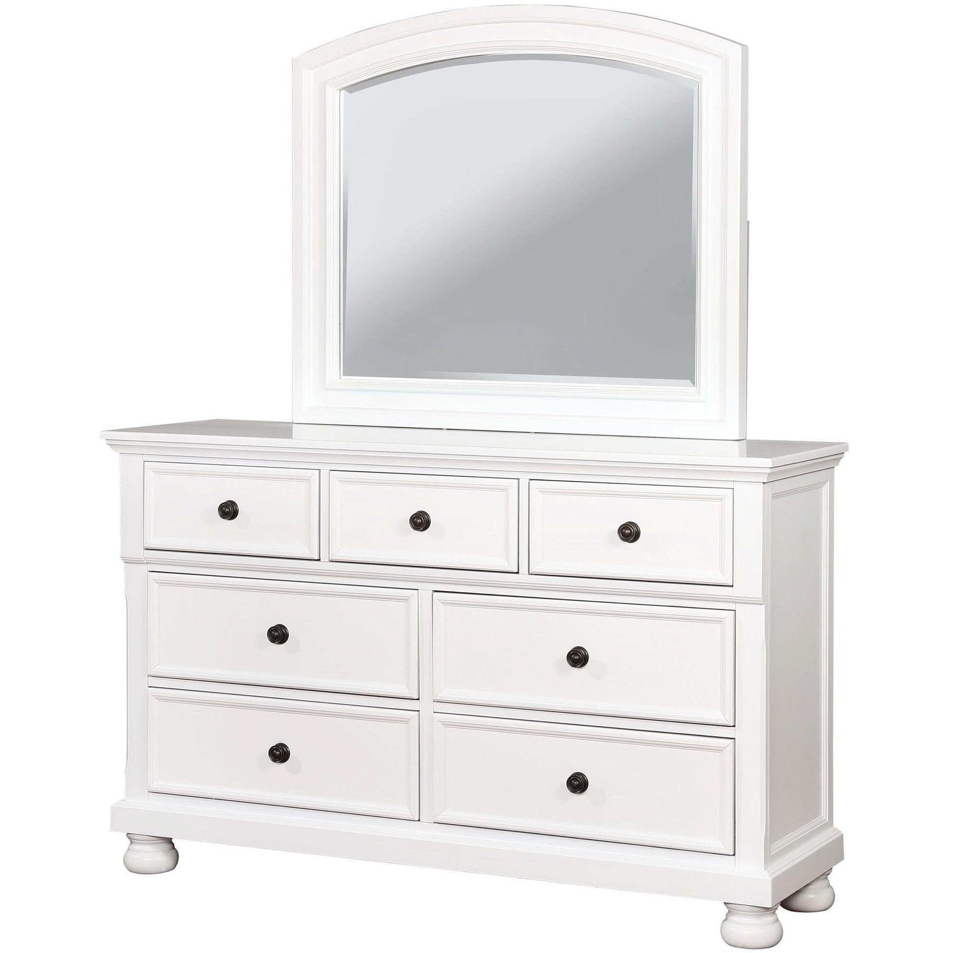  Furniture of America Castor Dresser Mirror CM7590WH-M IMAGE 2