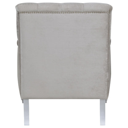  Coaster Furniture Avonlea 508463 Velvet Upholstered Sloped Arm Chair - Grey Velvet IMAGE 6