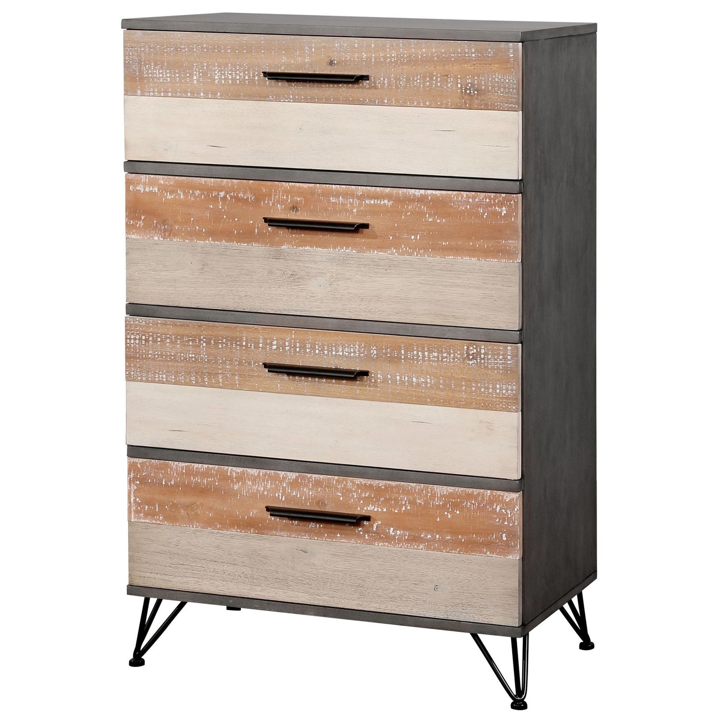  Furniture of America Haddel 5-Drawer Chest CM7592GY-C IMAGE 1