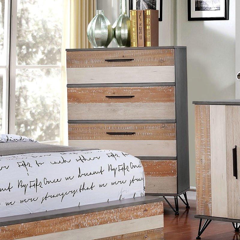  Furniture of America Haddel 5-Drawer Chest CM7592GY-C IMAGE 2