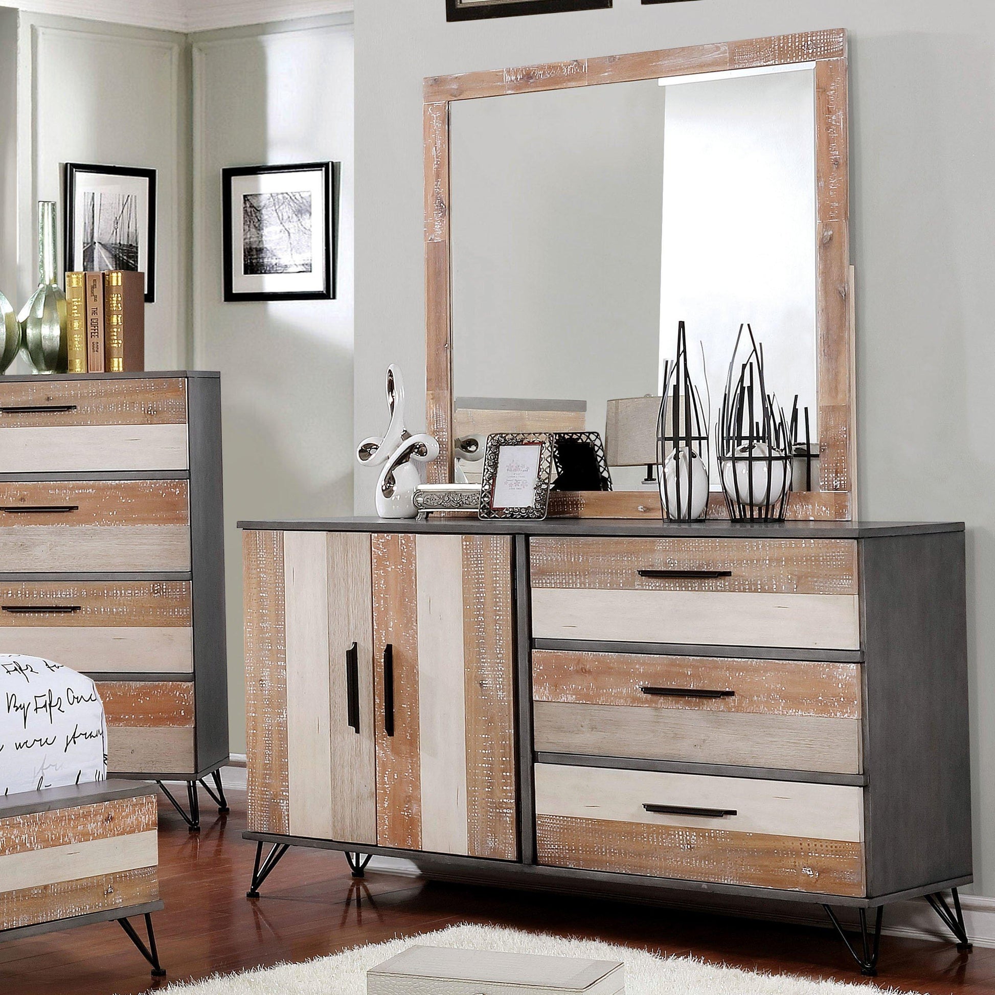  Furniture of America Haddel 3-Drawer Dresser CM7592GY-D IMAGE 3