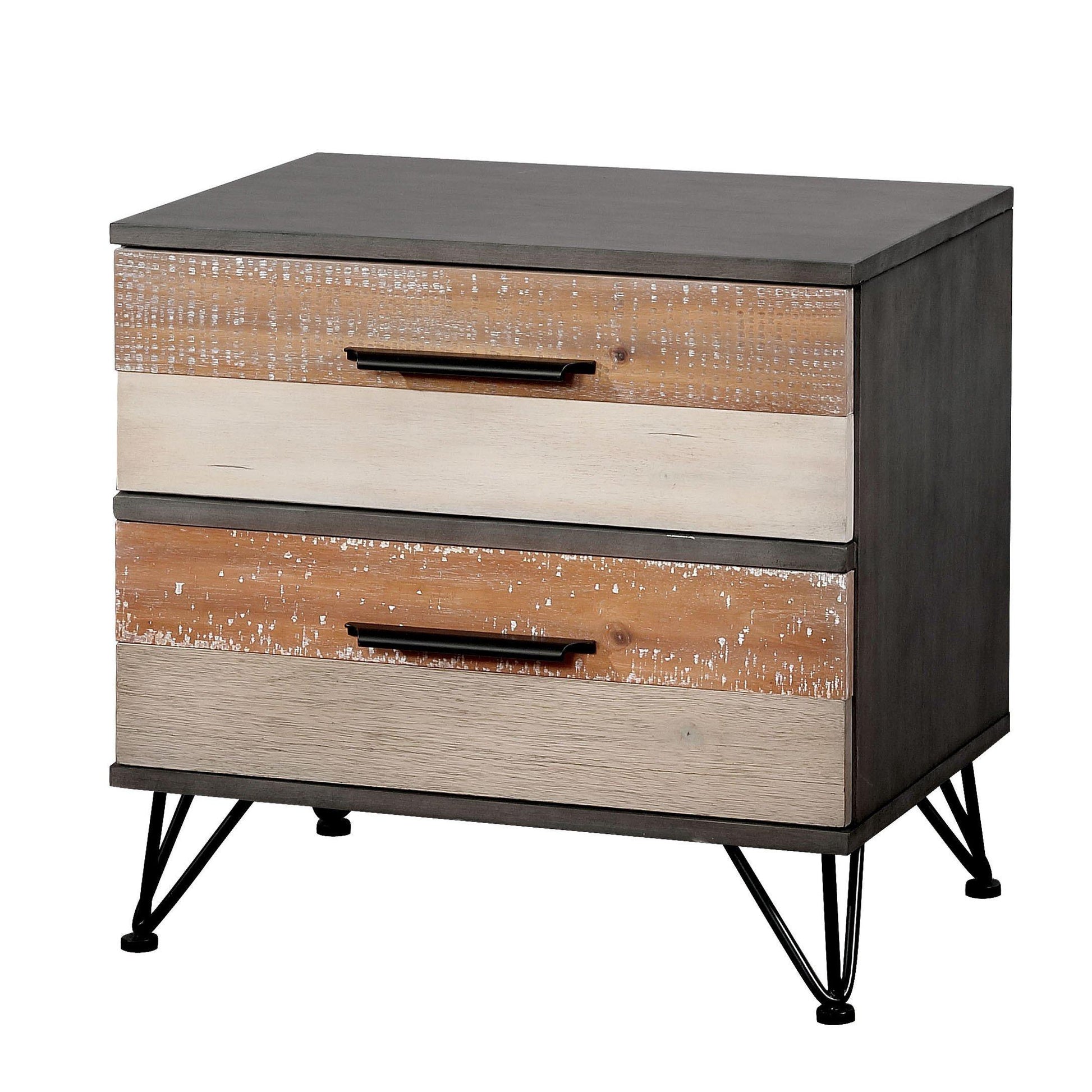 Furniture of America Haddel 2-Drawer Nightstand CM7592GY-N IMAGE 1