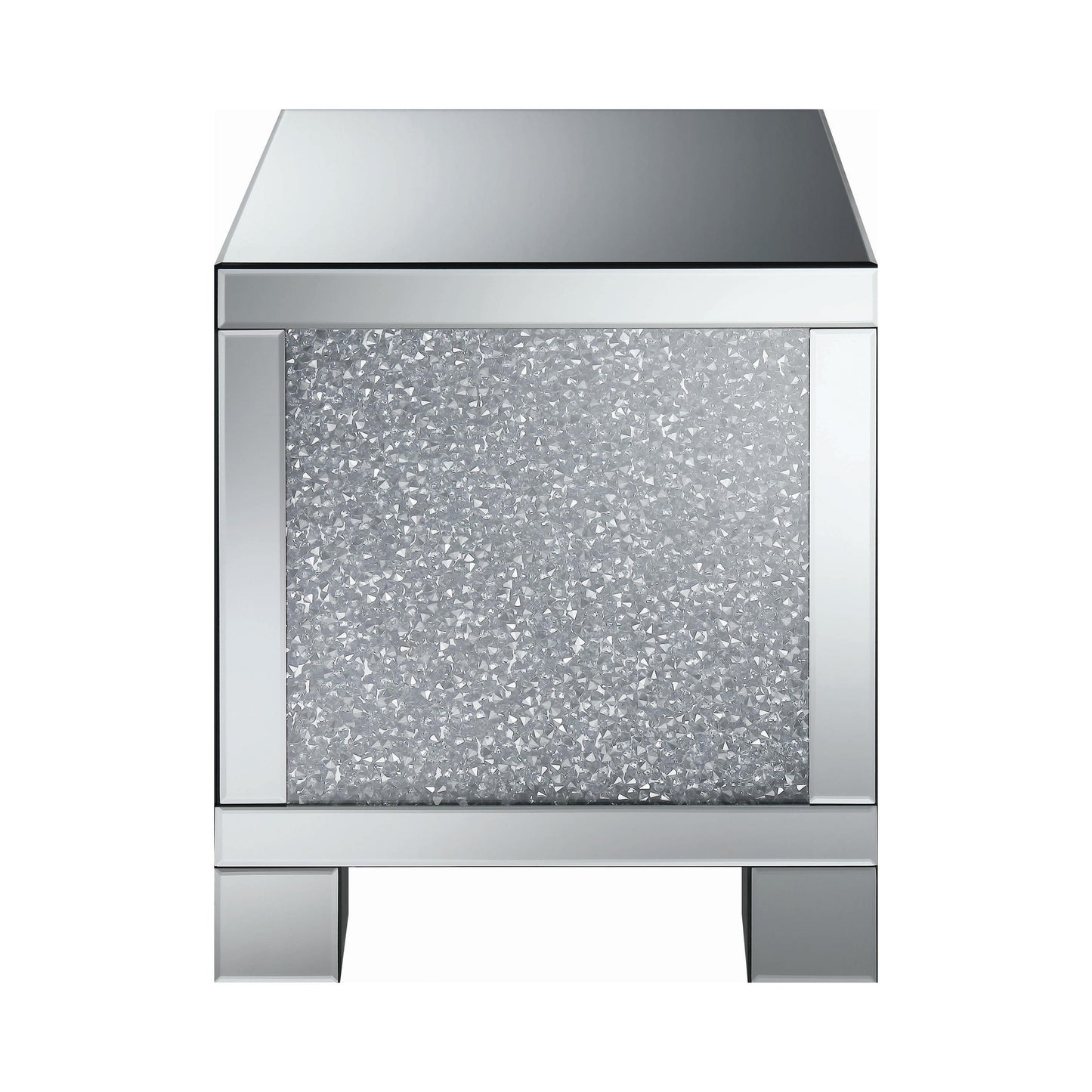 Coaster Furniture Gillian 722497 Rectangular Mirrored Acrylic Side End Table - Silver IMAGE 2